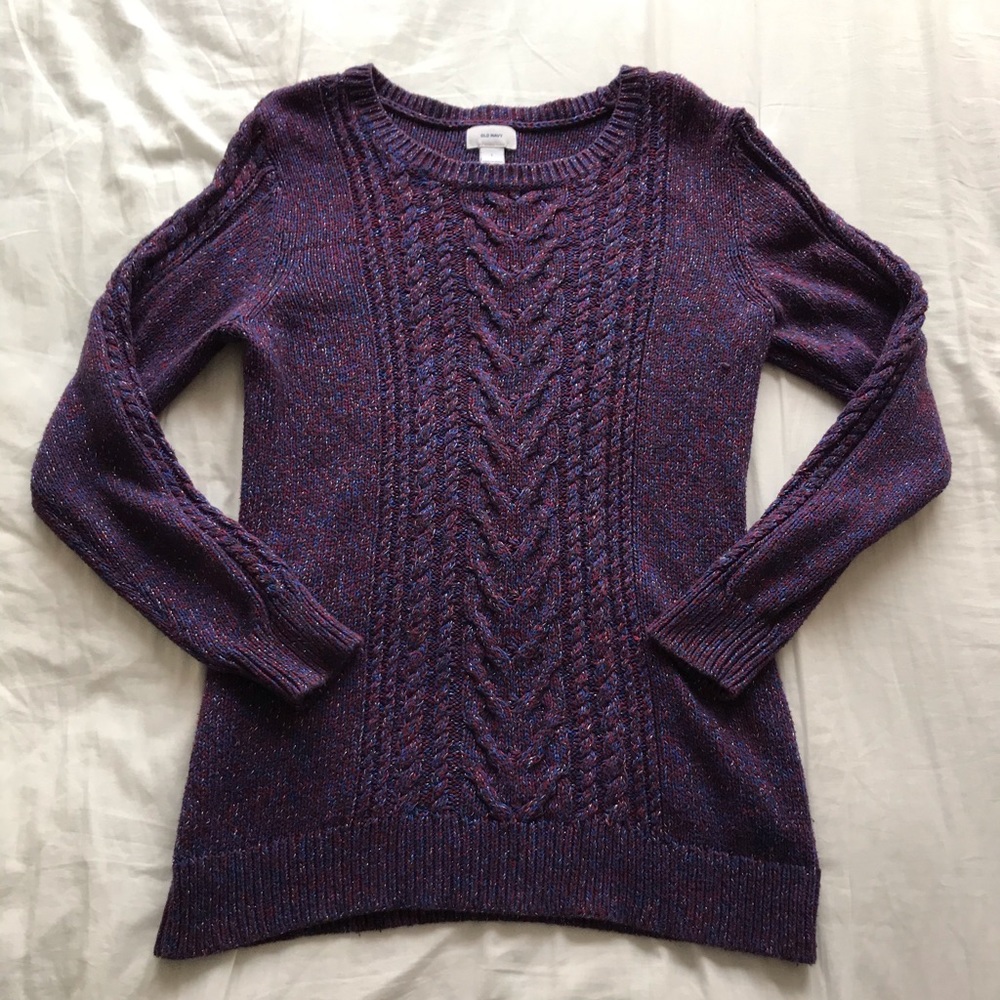 Purple Old Navy Crewneck Sweater